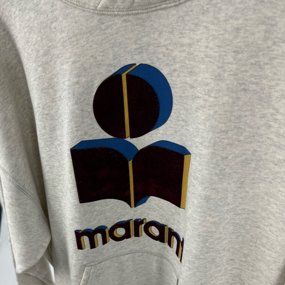 Isabel Marant Gray Sweater with Bold Logo Design - Picture 3 of 4